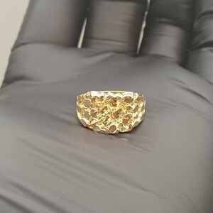10kt real gold nugget ring size 8